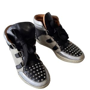 Sandro Albatorock High Top Sneaker Womens EU39 Studded Streetwear